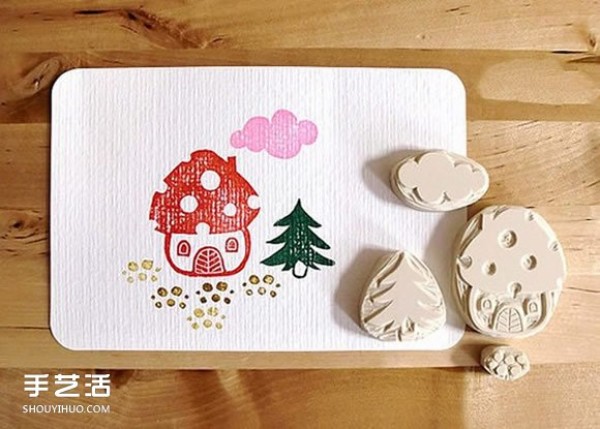 Cute little fresh rubber stamp material, rubber stamp pattern is simple and cute