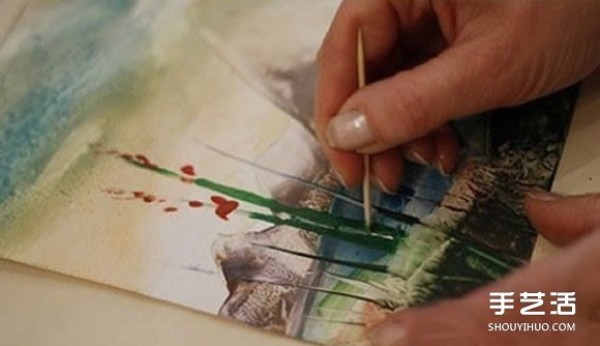 Creative iron painting method melts the crayons and draws beautiful patterns