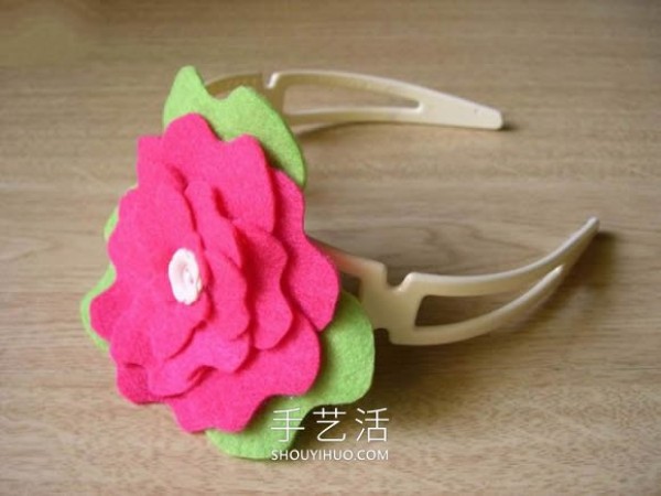 Novices can also learn it! How to make a simple homemade felt flower headband