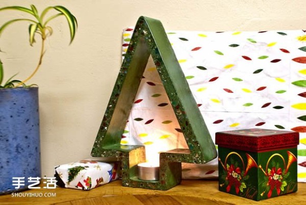 Concrete Christmas Candle Holder DIY Homemade Christmas Candle Holder with Cement