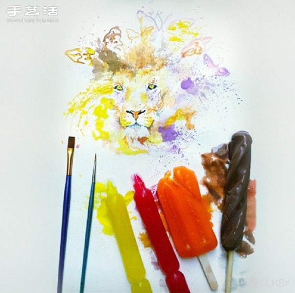 Overflowing with fragrance! Realistic paintings colored with ice cream