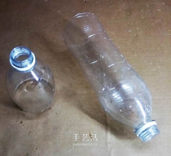 Mineral water bottles are used to make hand-made trophies, flags and wine glasses