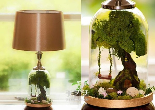 Combine lamps with fairy tale scenes! Beautiful glass jar table lamp DIY