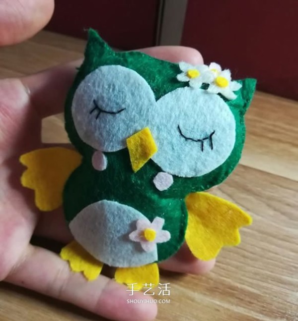 How to make hand-made owl puppets from non-woven fabrics