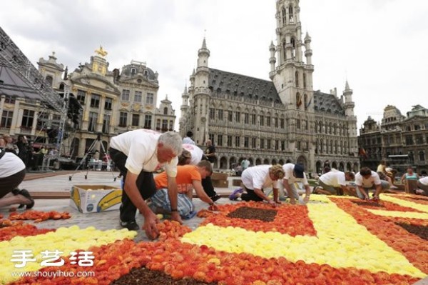 Super spectacular Belgian flower carpet! A total of one million begonias