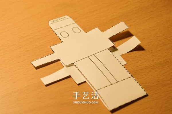 The simplest method to make a robot paper model