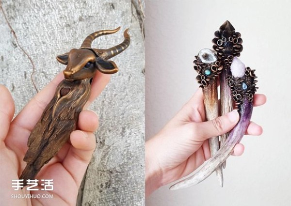 The treasure of the fairy! DIY magic jewelry using clay and natural elements