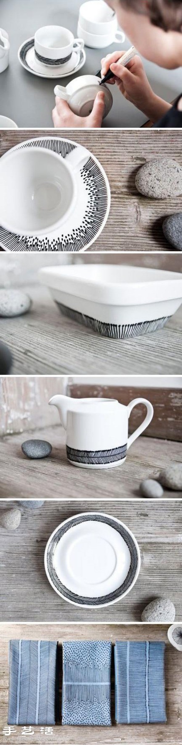 Do it yourself and paint beautiful decorations on ceramic dishes