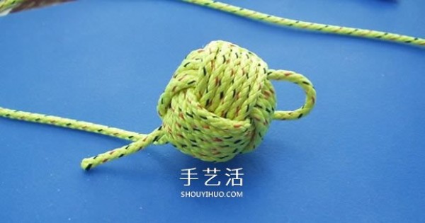 How to knit a sphere with rope, how to knit a small ball pendant with rope