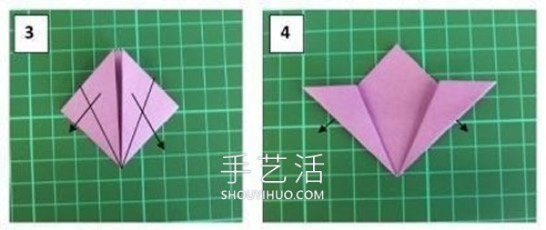 Illustrated tutorial on the folding method of simple origami three-dimensional cherry blossoms