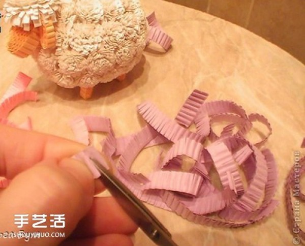 How to make a paper-quilled sheep, three-dimensional sheep rolls illustrated tutorial