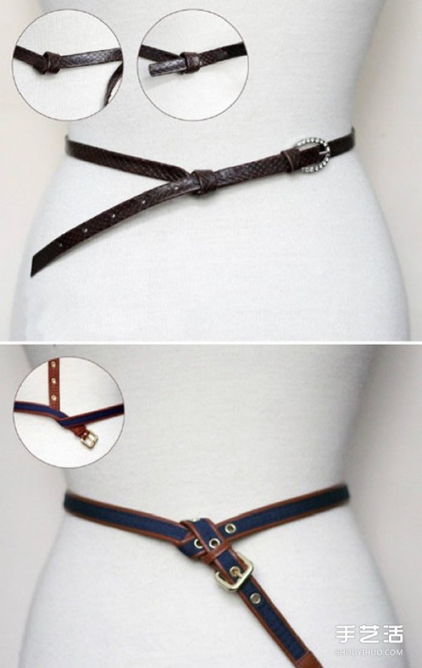 14 ways to tie a belt in a literary and artistic style that are often used in life