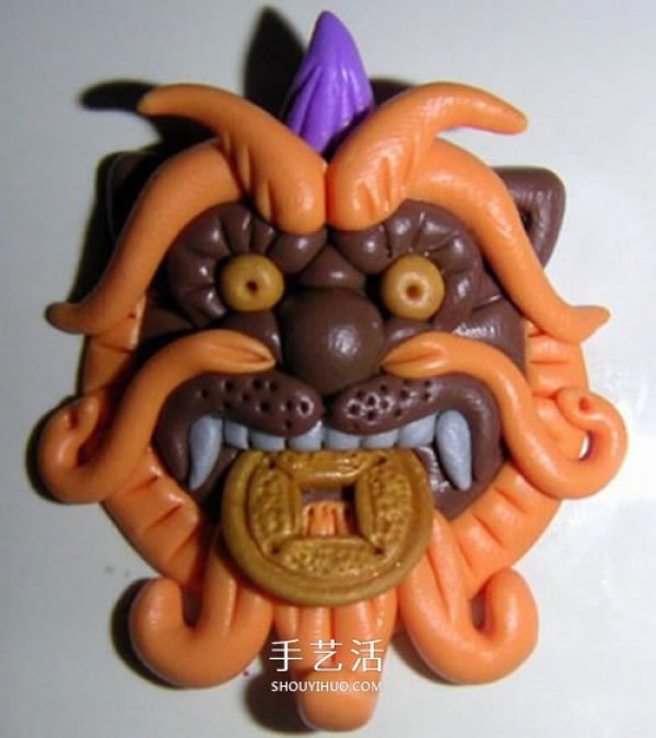 Recruit wealth and bring treasures! Illustration of how to make a Pixiu medal from soft clay