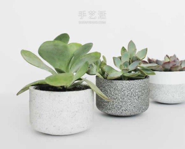 The process of making flower pots with cement is simple and has a healing effect! 