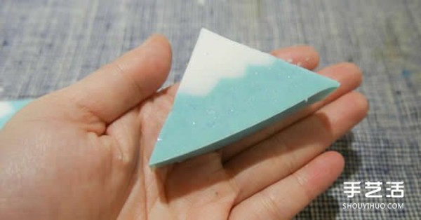 Simple steps to make homemade triangular handmade soap, Japanese Mount Fuji shaped soap