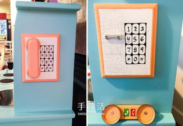 How to transform an old computer desk into a childrens toy kitchen