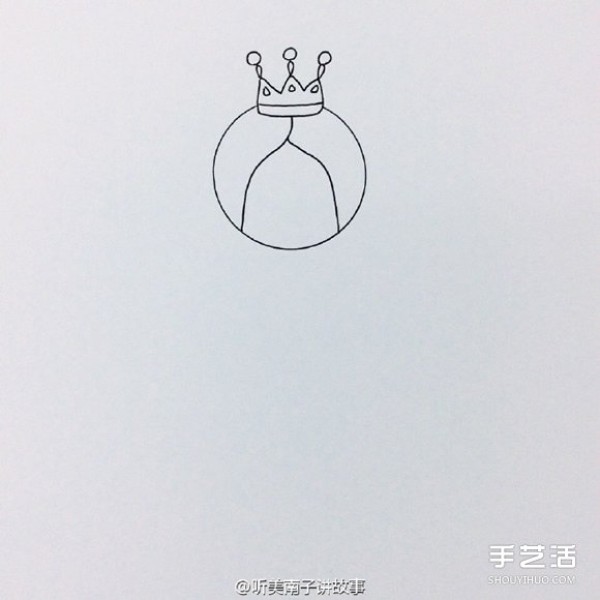 How to draw cartoon Cinderella with simple strokes, simple strokes of Cinderella pictures