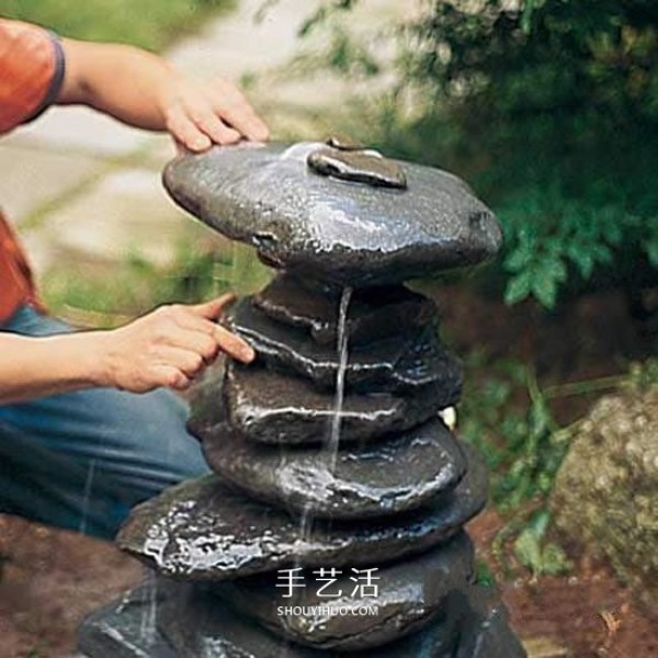 How to make your own dripping fountain, garden dripping fountain DIY illustration