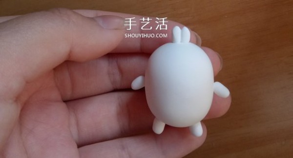 Potato Rabbit Clay Making Tutorial, Ultra Light Clay Potato Rabbit DIY Illustrations