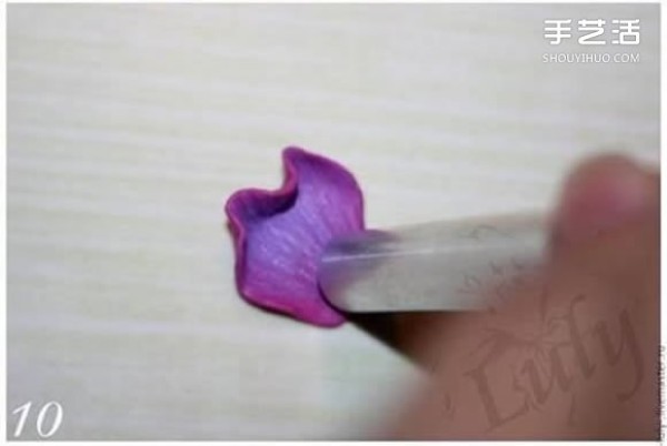 Polymer pottery flower ring making tutorial, handmade polymer pottery flower ornaments DIY illustrations