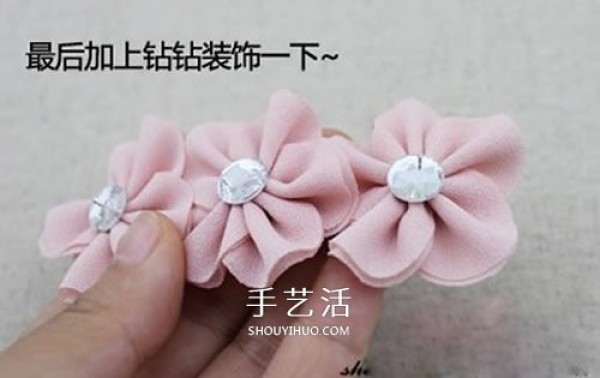 How to make chiffon flowers, homemade chiffon flower hairpin