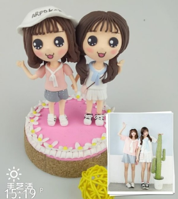 Real-life polymer clay dolls