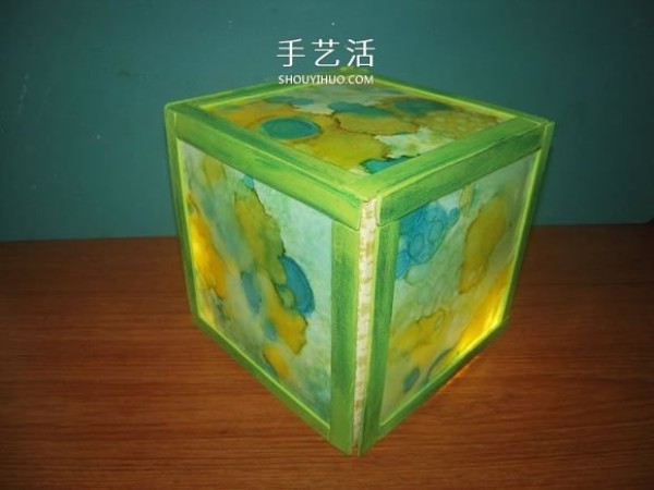 How to make a handmade cube lantern, how to make a lantern with ice cream sticks