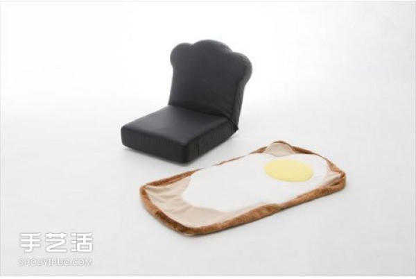 Toast Japanese-style room chair and poached egg blanket, creative design with unlimited creativity