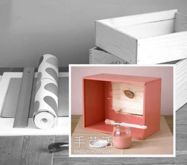 How to repurpose red wine wooden boxes to make wall shelves