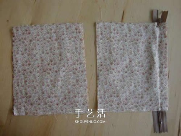 How to make a double-layer zipper cloth bag, homemade fabric zipper bag DIY diagram