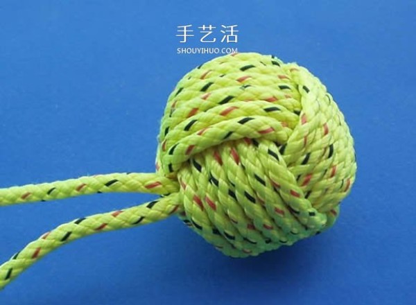 How to knit a sphere with rope, how to knit a small ball pendant with rope