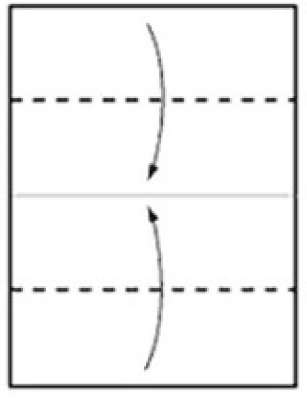 Illustration of the simplest folding method of a paper box. Use it for both storage and garbage collection! 