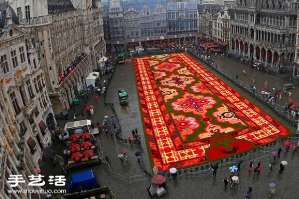 Super spectacular Belgian flower carpet! A total of one million begonias