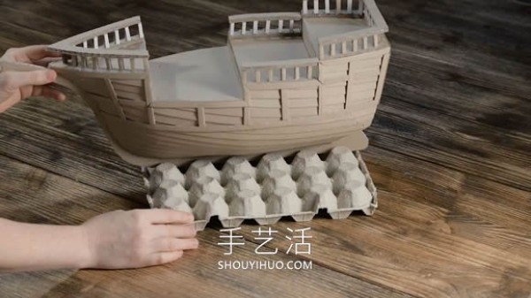 Super realistic pirate ship model making video using only cardboard! 