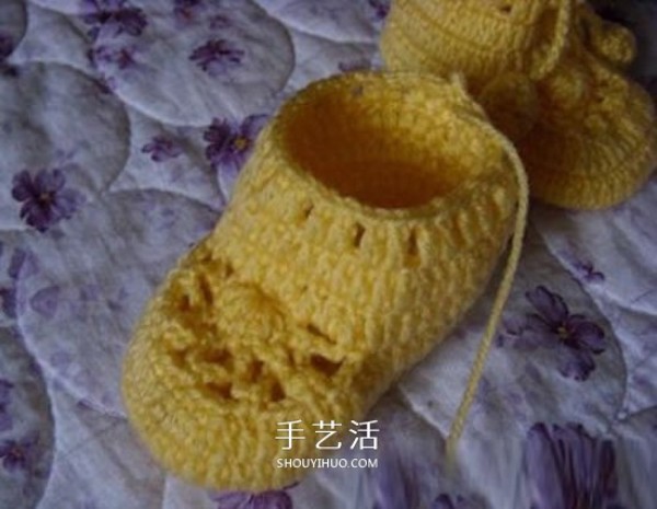 The weaving method of baby woolen warm shoes, the single color is already very good! 