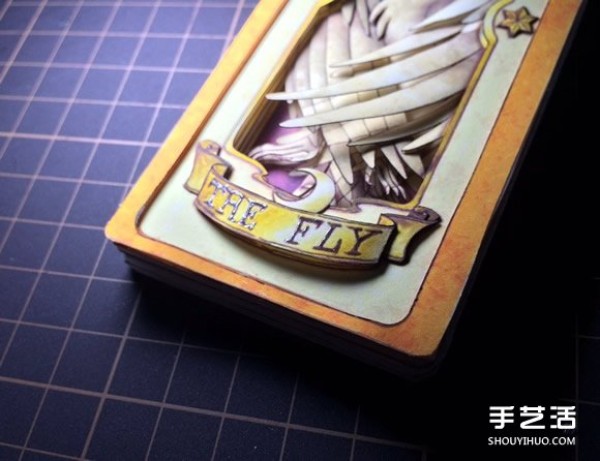 Pictures of the classic anime "Cardcaptor Sakura" Clow card paper sculptures