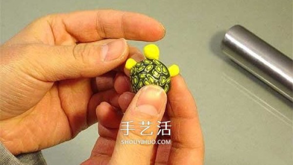 Ultra-light clay to make a small turtle and realistic clay turtle DIY diagram