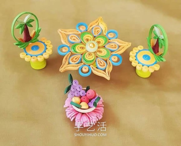 Paper quilling tutorial: Super beautiful tables, chairs, fruit baskets and vases