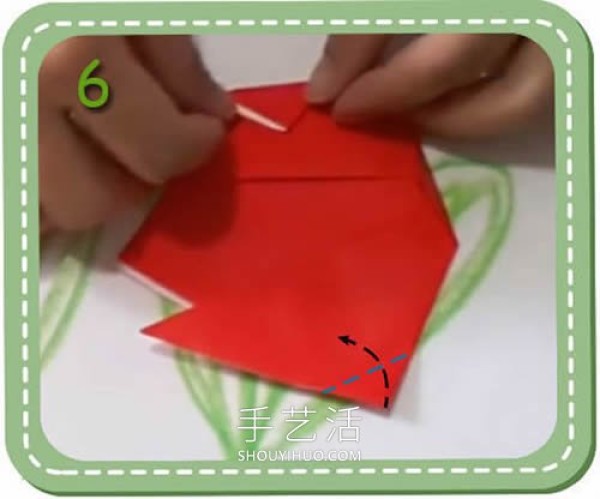 Easy to learn! Video tutorial for childrens handmade origami tulips