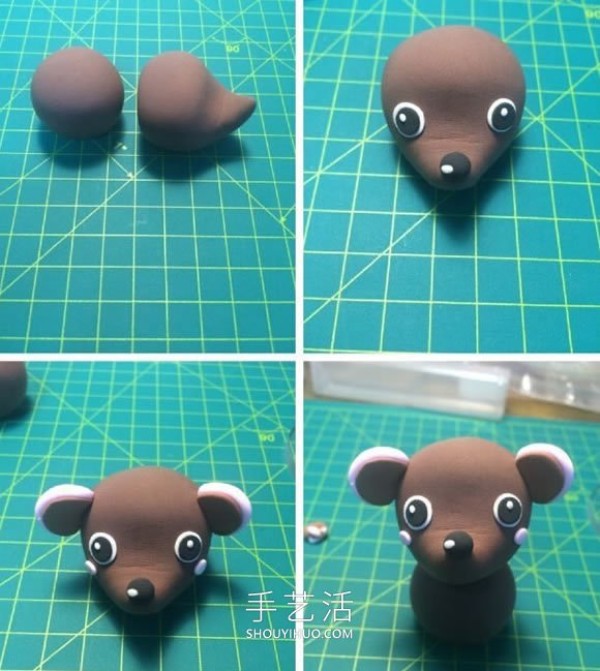 Tutorial on how to make cute cartoon hedgehogs from clay