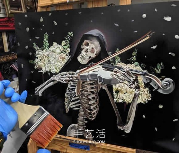 Appreciation of Vibrant Colorful Human Skeleton Paintings