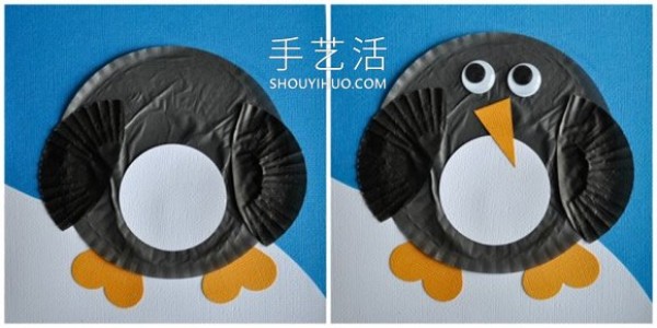 Tutorial for young children to make hand-made penguin stickers