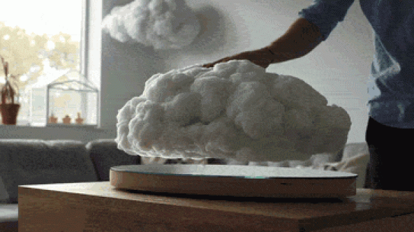 Cloud-shaped Bluetooth speaker design using magnetic levitation technology