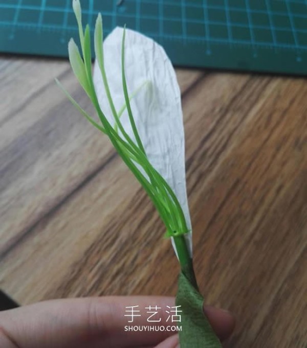 Illustrated tutorial on how to make your own fresh and beautiful paper vine lilies