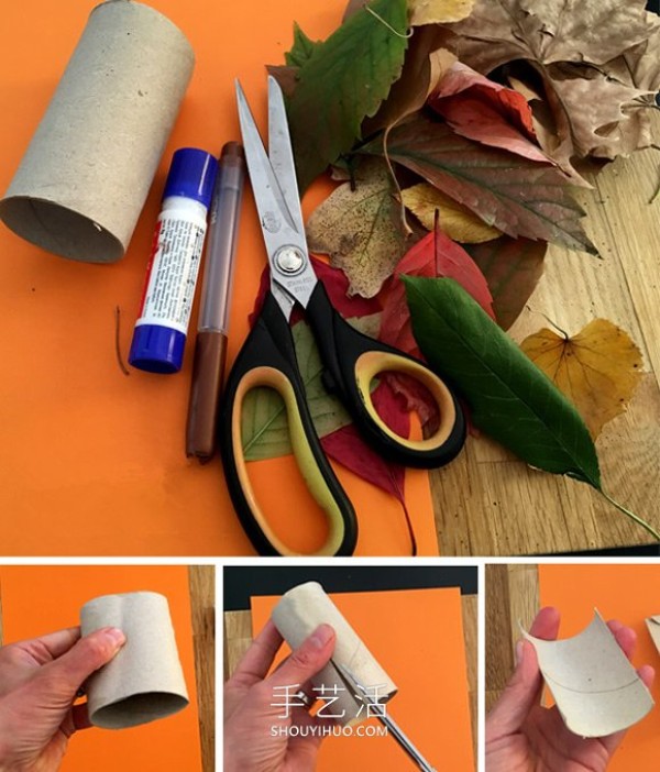 Tutorial on how to make big tree stickers with leaves in kindergarten