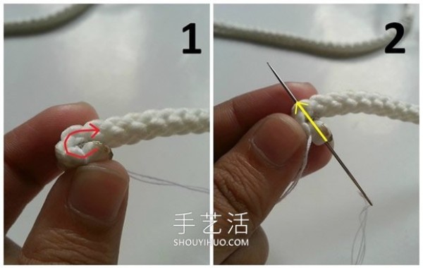 Tutorial on how to make handmade flower coasters with nylon rope