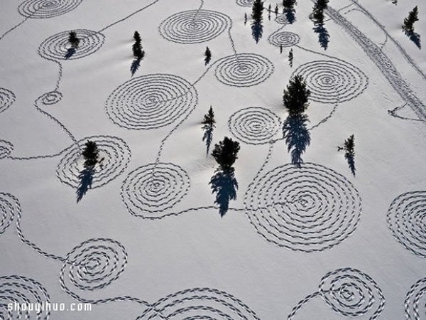 Super giant ice lake graffiti on Catamount Lake in the United States