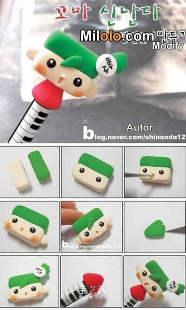 How to make clay figures? 9 types of cute ultra-light clay dollsDIY illustration