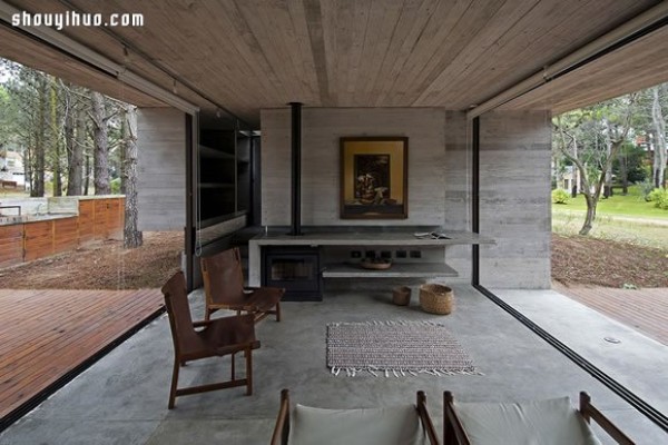 Residence decoration design of concrete villas in the jungles of Argentina