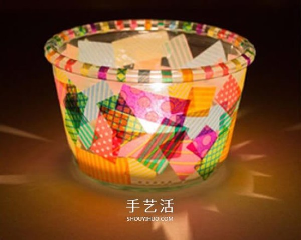 Simple and beautiful lantern DIY, childrens handmade tape paper lanterns